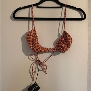 SKatie SLATER PRINT Wave Print Bikini Top